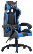 vidaXL Racestoel kunstleer blauw