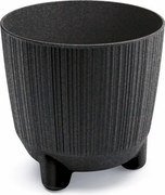 Prosperplast Ryfo N Eco Wood Bloempot - 12,6 cm - Eco Koffie