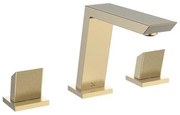 Crosswater Limit Wastafelkraan - 3-Gats - opbouw - geborsteld messing LI135DNF