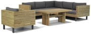 Hoek loungeset 6 personen Teak Old teak greywash  Lifestyle Garden Furniture New York