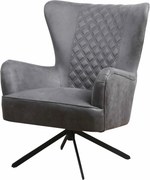 Fauteuil Daley | lederlook Soft antraciet