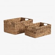 Set Van 2 Opbergmanden Borba Natuurlijk - Sklum