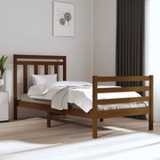 vidaXL Bedframe massief hout honingbruin 90x190 cm 3FT Single