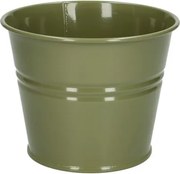 Bloempot, zink, olijfgroen,Ø14,5 cm