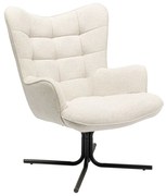 Kare Design Oscar Draaibare Fauteuil Creme Met Hoge Rug