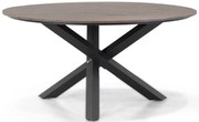 Dining Tuintafel Rond rond 150 cm Aluminium/polywood Grijs Ancona