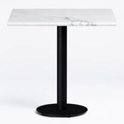 Vierkante Bartafel In Marmer Rocher Wit Marmer & ~60 Cm - Sklum