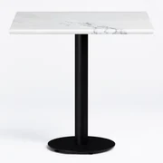Vierkante Bartafel In Marmer Rocher Wit Marmer & ~60 Cm - Sklum