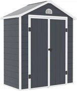 Bergen kunststof gereedschapshuisje 1,9 x 1 m CoverTech antraciet