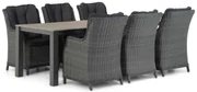 Tuinset 6 personen 240 cm Wicker Grijs Garden Collections Buckingham/Valley