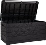 Toomax Dolomiti Kussenbox - 500L - Donker Antraciet - Houtlook - Binnenmaat 128,5 x 67,5 x 62 cm - Buitenmaat 129 x 64 x 70 cm