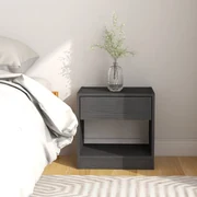 vidaXL Nachtkastje 40x31x40 cm massief grenenhout grijs