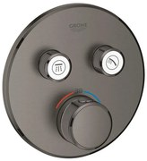 Grohe SmartControl Inbouwthermostaat - 3 knoppen - rond - geborsteld hard graphite 29119al0