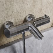 Saniclear Talpa Stripes thermostatische opbouw badkraan chroom