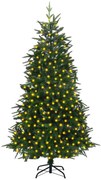 vidaXL Kunstkerstboom met LED's 240 cm PVC en PE groen