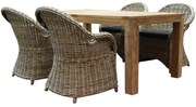 Macau Krista dining tuinset 180x95xH77.5 cm 5-delig rotan