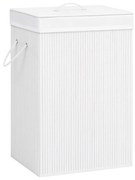 vidaXL Wasmand 72 L bamboe wit