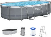 Bestway Steel Pro Max opbouwzwembad - ovaal - L488x B305 x H107 cm