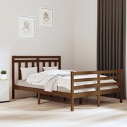 vidaXL Bedframe massief hout honingbruin 140x190 cm