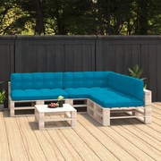 vidaXL Bankkussens pallet 7 st blauw