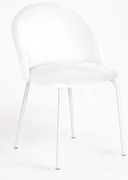 Wit Dalnia Fluwelen Stoel