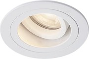 Moderne inbouwspot wit draai- en kantelbaar IP44 - Chuck