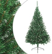 vidaXL Kunstkerstboom met standaard half 240 cm PVC groen