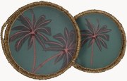 Handgemaakte dienbladen Palm Tree, 2-delig