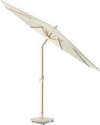 Riva parasol 300 cm rond teak ecru met kniksysteem