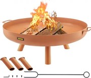 VEVOR Vuurkorf Buiten 77 cm Diameter Vuurschaal Bruine Outdoor Fire Bowl Gemaakt van Geschilderd Koolstofstaal met 2-in-1 Functionele en Ondersteunende Been Toegepast in Tuinen Parken Achtertuinen enz