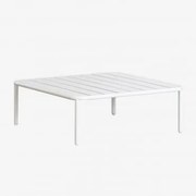 Salontafel Voor De Tuin Vierkant 90x90 Cm In Staal Roubly Gardenia Wit - Sklum
