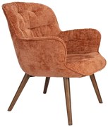 Dutchbone Lenn Retro Fauteuil Terra Fluweel