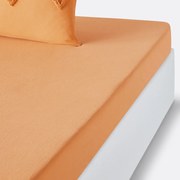 Hoeslaken in katoen voor dikke matras, Assa oker