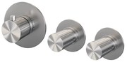 Brauer Stripe inbouwthermostaat met 2 stopkranen RVS geborsteld PVD