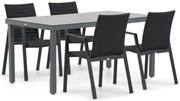 Tuinset 4 personen 160 cm Aluminium/textileen Grijs Osmen Joliet/Porto