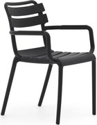 + 15% kassakorting | Dining tuinstoel | Forza Vico | Kunststof | Zwart | Stapelbaar | Kees Smit Tuinmeubelen