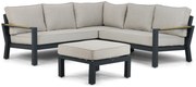 Hoek loungeset 5 personen Aluminium/Polywood (teakfinish) Grijs Lifestyle Garden Furniture Bilbao