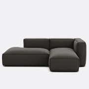 Rechthoekige bank, stof met structuur, Seven