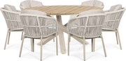 Tuinset 6 personen 150 cm Rope Zand/Beige Lifestyle Garden Furniture Monaco/Ancona