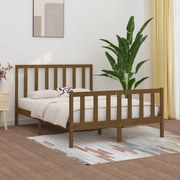 vidaXL Bedframe massief hout honingbruin 140x200 cm