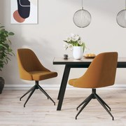 vidaXL Eetkamerstoelen 2 st fluweel bruin