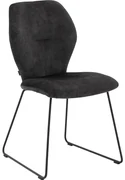 Goossens Eetkamerstoel Hera antraciet velvet stof leuning, modern design