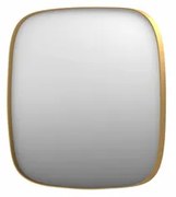 INK SP29 spiegel - 100x4x100cm contour in stalen kader - geborsteld mat goud 8409632