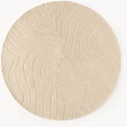 Rond handgetuft wollen vloerkleed Aaron