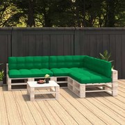 vidaXL Bankussens pallet 7 st groen