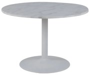 Ronde Eettafel Van Wit Marmer - 110 X 110cm.