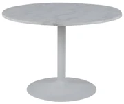 Ronde Eettafel Van Wit Marmer - 110 X 110cm.