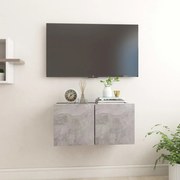 vidaXL Tv-hangmeubel 60x30x30 cm betongrijs