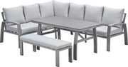 Garden Impressions Cameron lounge dining set 4-delig links - valley sand