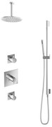 Hotbath Get Together IBS2CR inbouwdouche met 15cm plafondbuis en glijstang chroom